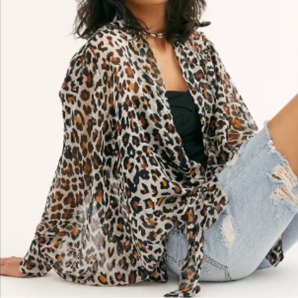 Free People Amazon Tie Front Kimono